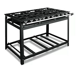 Fogão Industrial 6 Bocas 30x30 P5 Baixa Pressão- CRISTALAÇO