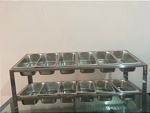 Condimentadora INOX 12GNS com cubas duplas