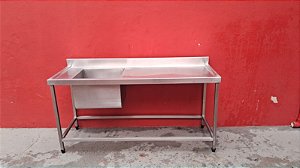 Pia inox 1.70x60x85 SEMI NOVA