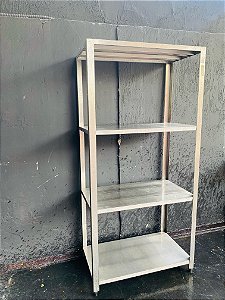Estante inox 88x40x167 semi nova