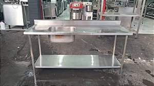 Pia inox 181x60x97 semi nova