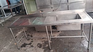 Pia inox 2.10x70x95 SEMI NOVA