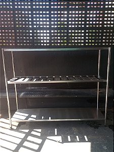 Estante inox 1.85x51x1.50 SEMI NOVO inox 304