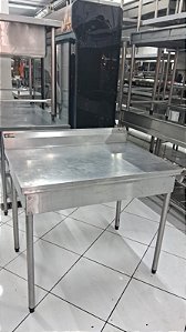 Mesa inox 100x70x85 semi nova
