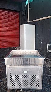 Pista fria inox 90x90 semi nova