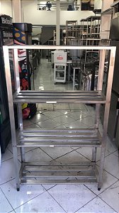 Estante inox 4 planos semi novo