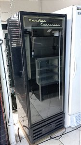 Refrigerador Expositor Vertical Linha New Age 400L ERV-400 Preto Geladeira Comercial semi nova no plastico de fábrica