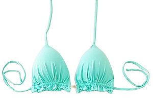 Top Cortininha Com Babadinho , Verde Água