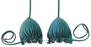 Top Cortininha Com Babadinho , Verde Metalizado Palace