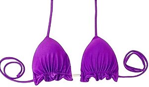 Top Cortininha Com Babadinho , Roxo