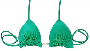 Top Cortininha Com Babadinho , Verde Bandeira