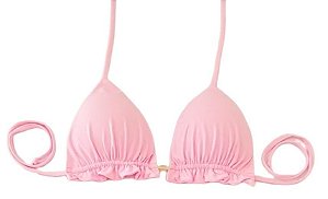 Top Cortininha Com Babadinho , Rosa Candy