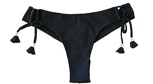 Calcinha De Bíquini Fio Duplo, Preto