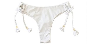 Calcinha De Bíquini Fio Duplo, Branco