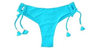 Calcinha De Bíquini Fio Duplo, Azul Piscina