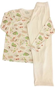 Pijama Infantil Menino, Estampado C/ Calça Palha