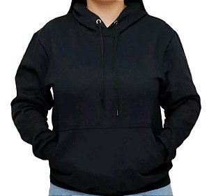 Blusa Moletom Canguru, Masculino/Feminino, Unissex, Preto
