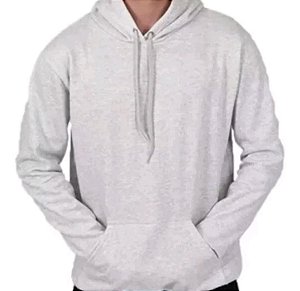 Blusa Moletom Canguru, Masculino/Feminino, Unissex, Cinza