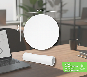 Mousepad Emborrachado para Sublimação 22x22cm