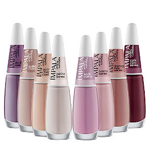 Kit Esmaltes Coleção A Cor da Sua Moda Tons Nude Impala - Charmille