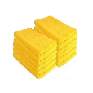 Kit com 10 Toalhas de Microfibra 38x38 - 330gsm Detailer