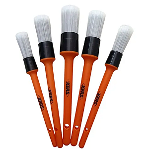 Kit 5 Pinceis Kers Detalhamento Automotivo Interno