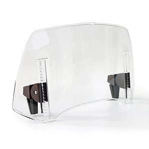 Defletor Parabrisa Moto 300×180 mm Regulável Universal Corta Vento Ajustável Altura e Inclinação Cristal Fumê Bolha Motocicleta