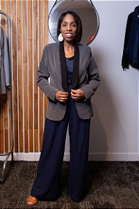 Blazer Cinza Chumbo Yessica - Tamanho 44
