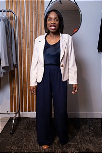 Blazer cor pérola tamanho 40/42