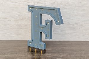 Letra F Luminosa em MDF com LED - Presente Encantador para Bebês
