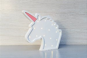 Luminoso Unicórnio em MDF com LED