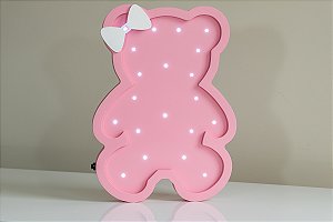 Luminoso Urso em MDF com LED