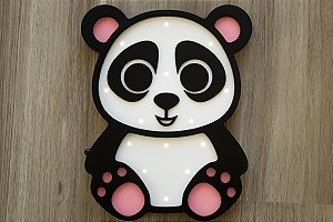 Luminoso Panda em MDF com LED