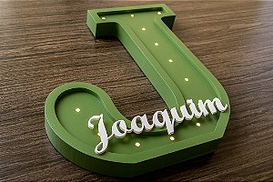 Letra Luminosa com nome em MDF com LED