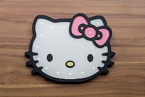 Luminoso Hello Kitty em MDF com LED