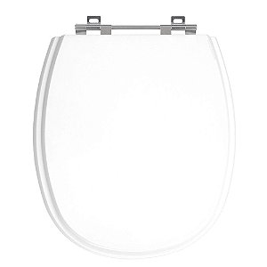 Tampa de Vaso Fast Branco Tampa para Vaso Deca de Madeira Laqueada