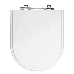 Tampa de Vaso Link Branco Tampa para Vaso Deca de Madeira Laqueada