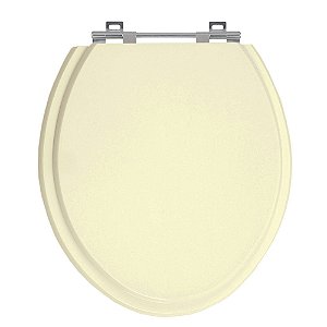 Tampa de Vaso Ravena Creme Tampa para Vaso Deca de Madeira Laqueada