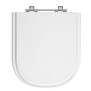 Tampa de Vaso Vogue Plus Branco Tampa para Vaso Deca de Madeira Laqueada