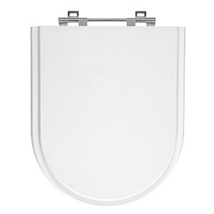 Tampa de Vaso Luna Branco Tampa para Vaso Icasa de Madeira Laqueada