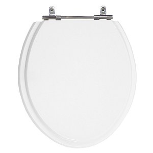 Assento Laqueado Convencional Oval Branco Universal Tampa Vaso Deca-incepa-celite-ideal-roca em Mdf