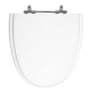 Assento Sanitário Aloha Branco Tampa para Vaso Celite em Madeira Laqueada