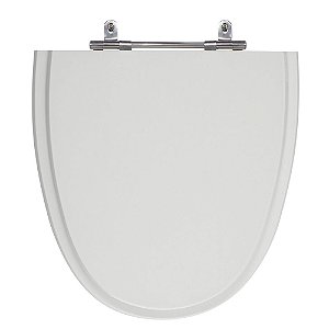 Assento Laqueado Aloha Cinza Prata Tampa para Vaso Celite Mdf