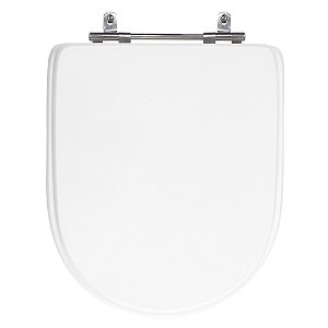 Assento Laqueado Donna  Branco Tampa para Vaso Celite em Mdf