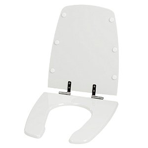 Assento Laqueado Handicapped Branco Tampa para Vaso Celite em Mdf