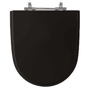 Assento Laqueado Mondiale Preto Tampa para Vaso Celite em Mdf