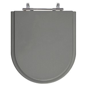 Assento Laqueado Riviera Cinza Perola Tampa para Vaso Celite em Mdf