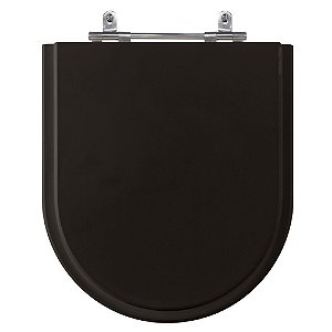 Assento Laqueado Riviera Preto Tampa para Vaso Celite em Mdf