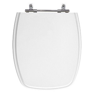 Assento Laqueado Stylus Branco Tampa para Vaso Celite em Mdf