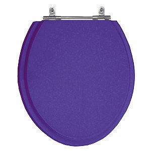 Assento Laqueado Convencional Oval Azul Valencia Tampa para Vaso em Mdf